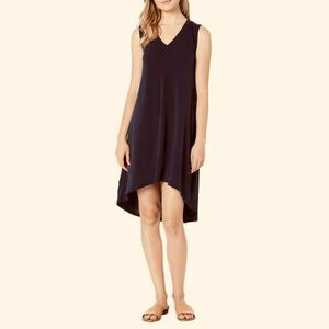💠 NALLY & MILLIE V-Neck Sleeveless High Low Trapeze Tank Dress Black Size S